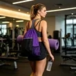Two Tone Sport Drawstring Backpack Multi Pocket | https://www.bestnamebadges.com