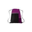 Two Tone Sport Drawstring Backpack Multi Pocket | https://www.bestnamebadges.com