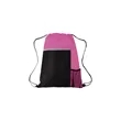 Two Tone Sport Drawstring Backpack Multi Pocket | https://www.bestnamebadges.com