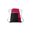 Two Tone Sport Drawstring Backpack Multi Pocket | https://www.bestnamebadges.com