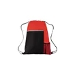 Two Tone Sport Drawstring Backpack Multi Pocket | https://www.bestnamebadges.com