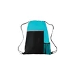 Two Tone Sport Drawstring Backpack Multi Pocket | https://www.bestnamebadges.com