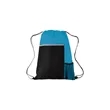 Two Tone Sport Drawstring Backpack Multi Pocket | https://www.bestnamebadges.com