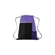Two Tone Sport Drawstring Backpack Multi Pocket | https://www.bestnamebadges.com