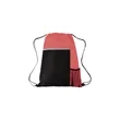 Two Tone Sport Drawstring Backpack Multi Pocket | https://www.bestnamebadges.com