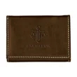 Andrew Philips® Leather Contrast Stitch Tri-Fold Wallet | https://www.bestnamebadges.com