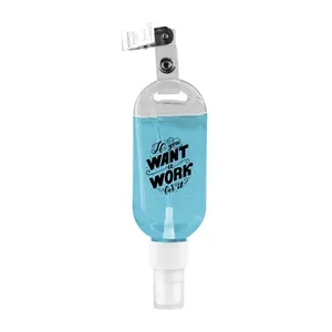 Spray Hand Sanitizer with Metal Clip | https://www.bestnamebadges.com