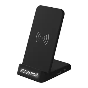 5W Wireless Charging Station with Light-Up Logo | https://www.bestnamebadges.com