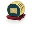 JAFFA® Four Coasters with Solid Cherry Stand | https://www.bestnamebadges.com