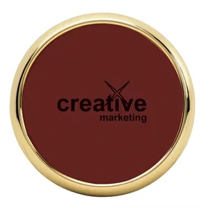 JAFFA® Leather Coaster | https://www.bestnamebadges.com