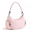 Chic Braided Handle Crescent Shoulder Bag With Side Pockets | https://www.bestnamebadges.com