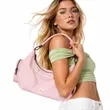 Chic Braided Handle Crescent Shoulder Bag With Side Pockets | https://www.bestnamebadges.com