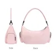 Chic Braided Handle Crescent Shoulder Bag With Side Pockets | https://www.bestnamebadges.com