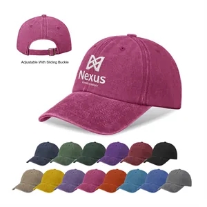 6 Panel Unstructured Washed Cotton Baseball Hat