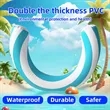 Striped Inflatable U-Shaped Pool Swim Ring | https://www.bestnamebadges.com
