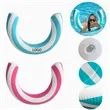 Striped Inflatable U-Shaped Pool Swim Ring | https://www.bestnamebadges.com
