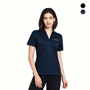 Ladies Micro Pique Ribbed Collar Polo Shirt