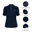 Ladies Micro Pique Ribbed Collar Polo Shirt | https://www.bestnamebadges.com