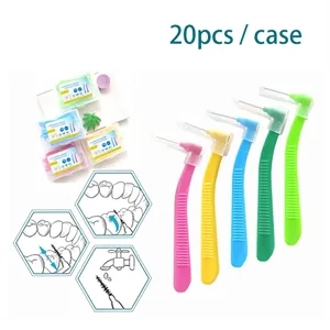 L-Shaped Interdental Brush for Oral Hygiene