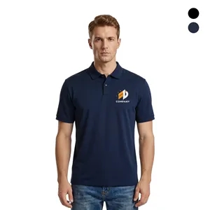 Men's Micro Pique Ribbed Collar Polo Shirt