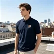 Men's Micro Pique Ribbed Collar Polo Shirt | https://www.bestnamebadges.com