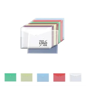Thickened Transparent A4 Button File Bag