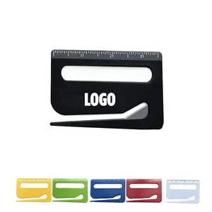 3-in-1 Card Cutter Magnifier Ruler Multitool