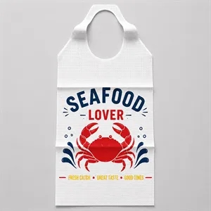 Custom 3 Color Adult Disposable Papers Bibs With Ties