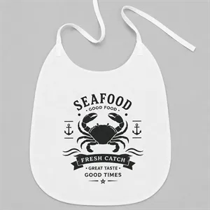 Custom One Color Adult Semi Reusable Non Woven Bibs With Tie