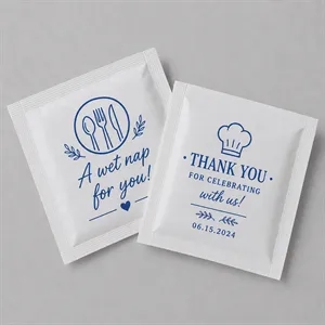 Custom One Color Printed Wet Wipe Packets