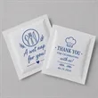 Custom One Color Printed Wet Wipe Packets | https://www.bestnamebadges.com