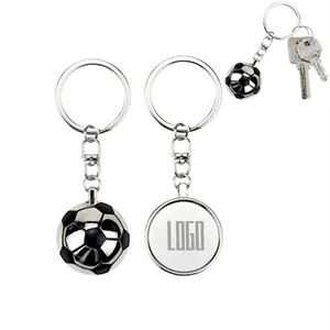 Metal Soccer Ball Keychain