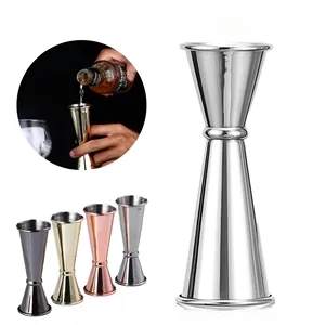 Stainless Steel Double Jigger Cocktail Measuring Cup Bar Too
