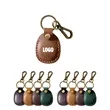 Leather Air Tag Holder Keychain | https://www.bestnamebadges.com