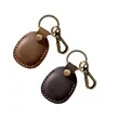 Leather Air Tag Holder Keychain | https://www.bestnamebadges.com