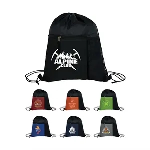 Manchester Recycled (RPET) Drawstring Bag With Zippered &...