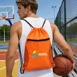 Drawstring Sports Bag With Mesh Pockets | https://www.bestnamebadges.com
