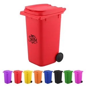 Plastic Mini Desk Trash Can Garbage Bin W/ Lid