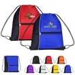 Two Tone Sports Drawstring Backpack Cinch Bag | https://www.bestnamebadges.com