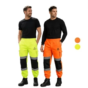 Hi Viz Combat Reflective Tape Safety Jogging Fleece Pant
