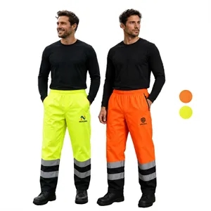 Waterproof High Viz Over Trousers Work Wear Safety Pants