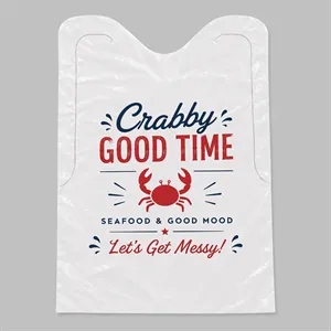 Custom Plastic Bibs With One to Full Color Printing Options