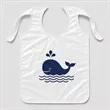 Custom Child Plastic Bibs With One Color Imprint | https://www.bestnamebadges.com
