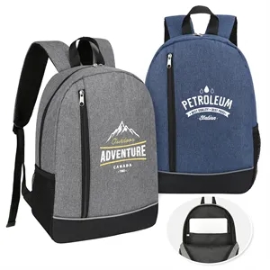 Stylish Two-Tone Heathered Backpack