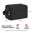 Water-Resistant Nylon Toiletry Bag with Tech Organizer | https://www.bestnamebadges.com