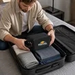 Water-Resistant Nylon Toiletry Bag with Tech Organizer | https://www.bestnamebadges.com
