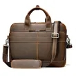15.6 Inch Genuine Leather Laptop Briefcase | https://www.bestnamebadges.com