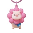 Cartoon Pig Keyring Charm | https://www.bestnamebadges.com
