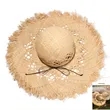 Women's French Style Wide-Brim Beach Sun Hat | https://www.bestnamebadges.com