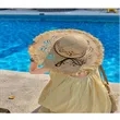 Women's French Style Wide-Brim Beach Sun Hat | https://www.bestnamebadges.com